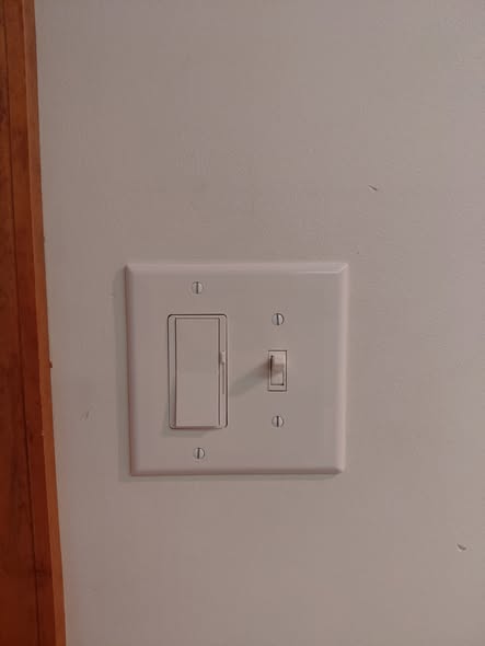 Completed dimmer switch replacement