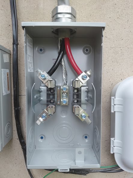 Residential electrical service equipment installed by ALM Electric