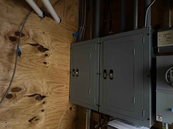 Conduit and metering equipment on a commercial electrical service upgrade