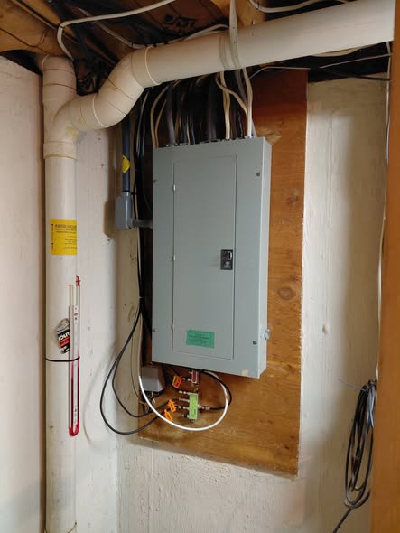 Electrical panel repair and low-voltage wire cleanup
